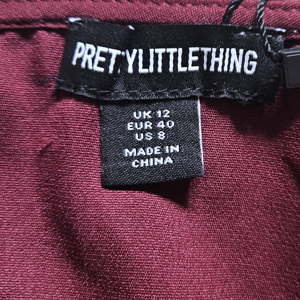 PrettyLittleThing Burgundy Dress